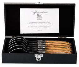 Laguiole Style de Vie Lepels Luxury Line Olijfhout 6 Stuks